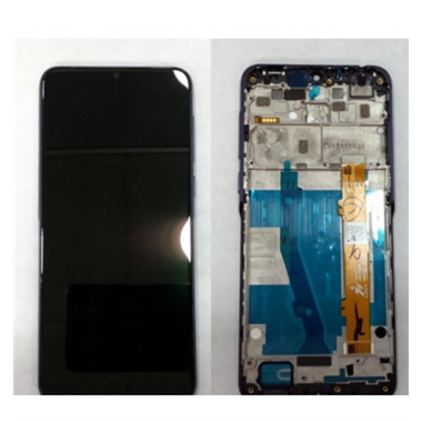 Pantalla LCD para Alcatel 3 2019 5053 mas tactil negro mas marco azul