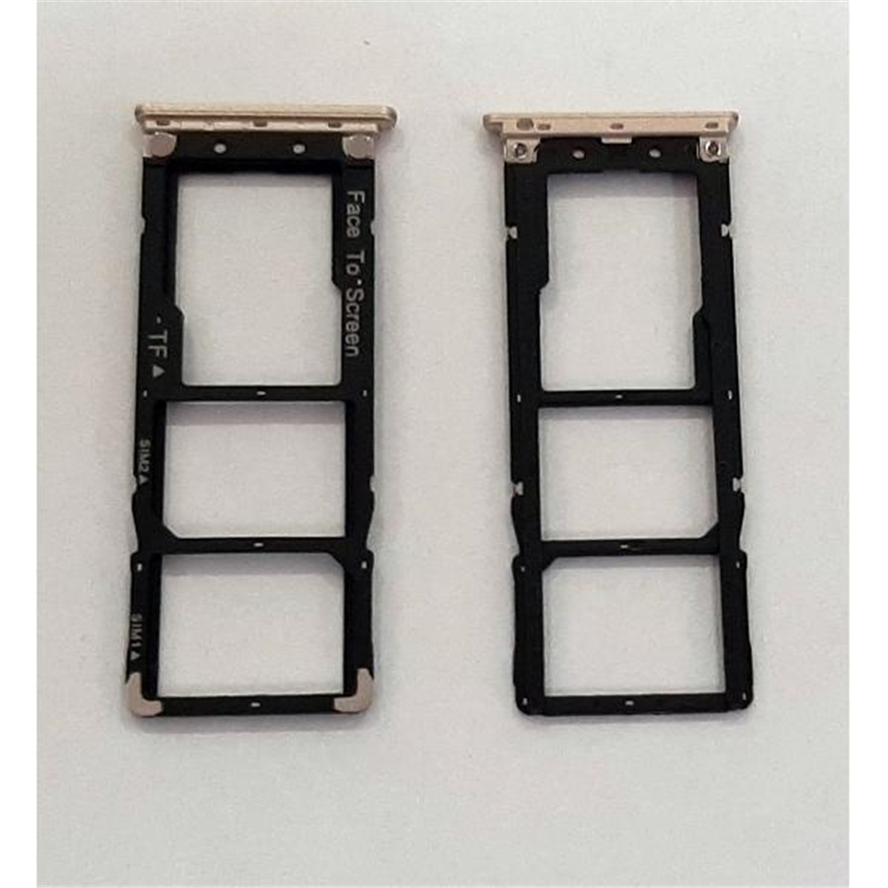 Soporte o bandeja dual sim dorada para Alcatel 3C 5026D calidad premium