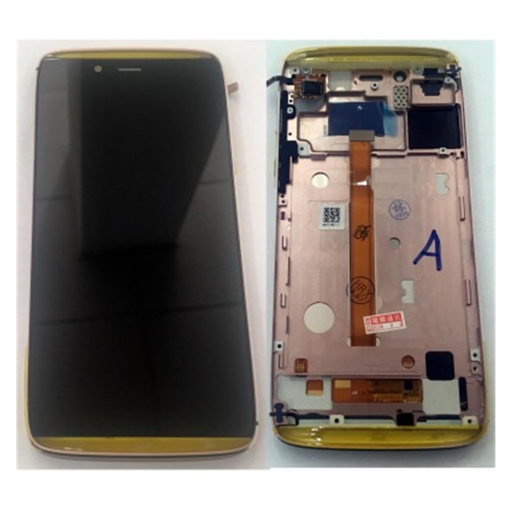 Alcatel Idol Alfa 6032x 6032a pantalla lcd + tactil negro + marco rosa premium