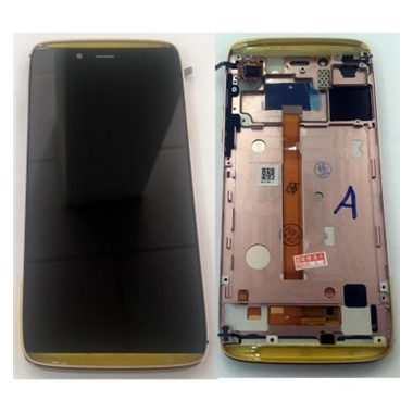 Alcatel Idol Alfa 6032x 6032a pantalla lcd + tactil negro + marco rosa premium
