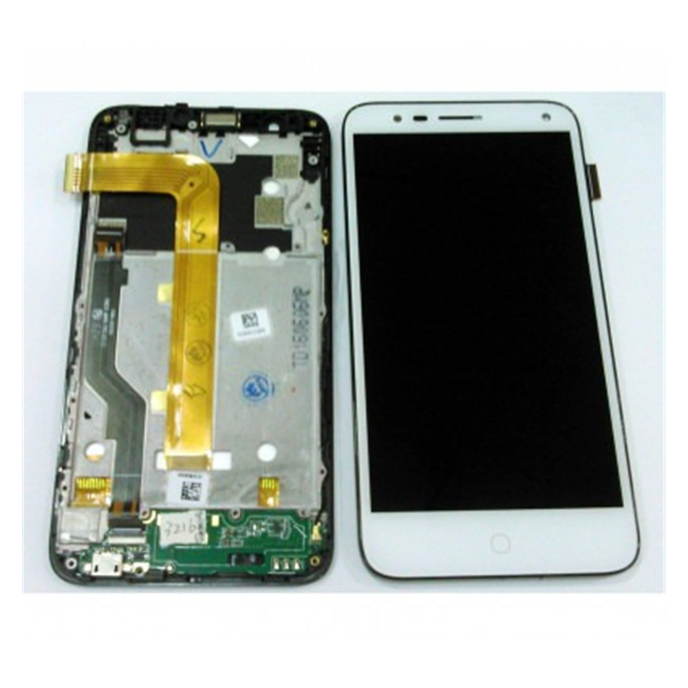 Alcatel pop 4 5051D pantalla lcd + tactil blanco + marco premium