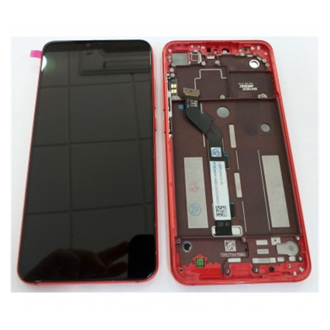 Xiaomi Mi 8 Lite pantalla lcd + tactil negro + marco rojo premium