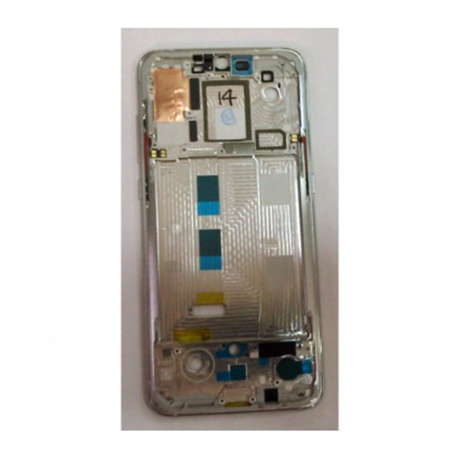Xiaomi MI 9 MI9 carcasa central o marco plata premium