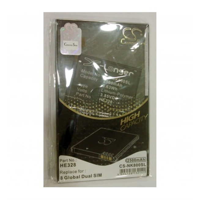 Batería compatible Nokia 8 HE328 2500mAh 3.85V embalaje en blister