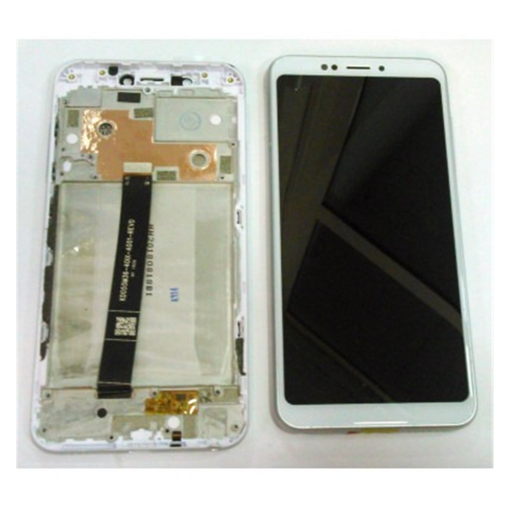 BQ Aquaris C pantalla lcd + tactil blanco + marco plata premium