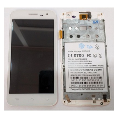 Doogee DG310 pantalla lcd + tactil blanco + marco blanco