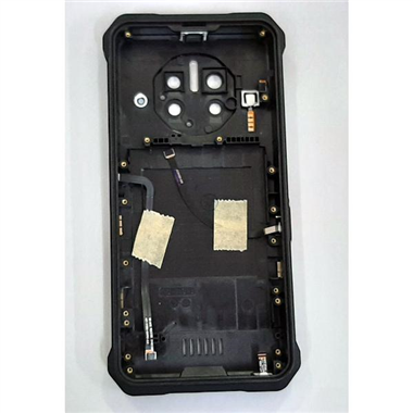 Tapa trasera o tapa bateria negra para Doogee V10 5G mas boton naranja