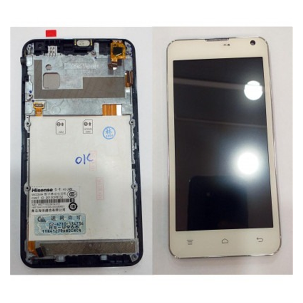 Hisense U966 pantalla lcd + tactil blanco + marco plata premium
