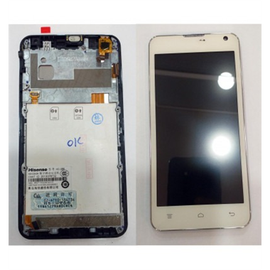 Hisense U966 pantalla lcd + tactil blanco + marco plata premium