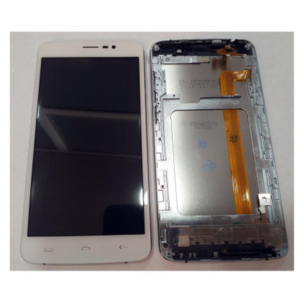 Homtom HT27 pantalla lcd + tactil blanco + marco plata