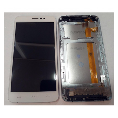 Homtom HT27 pantalla lcd + tactil blanco + marco plata
