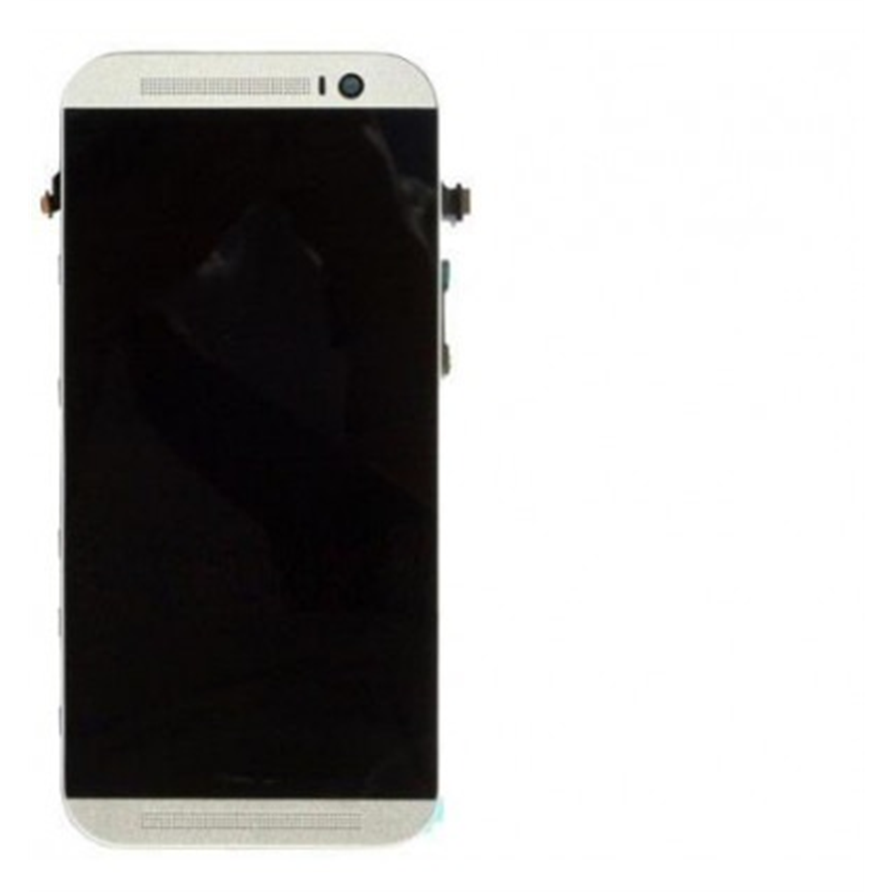 Htc One E8 pantalla lcd + táctil negro + marco blanco premium