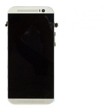 Htc One E8 pantalla lcd + táctil negro + marco blanco premium