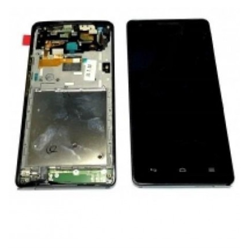 Huawei Honor 3 HN3U00 pantalla lcd + táctil negro + marco + componentes premium