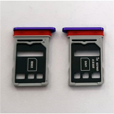 Soporte o bandeja dual sim purpura para Huawei Honor 30 calidad premium