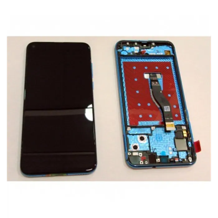 Huawei Nova 4 pantalla lcd + tactil negro + marco azul premium