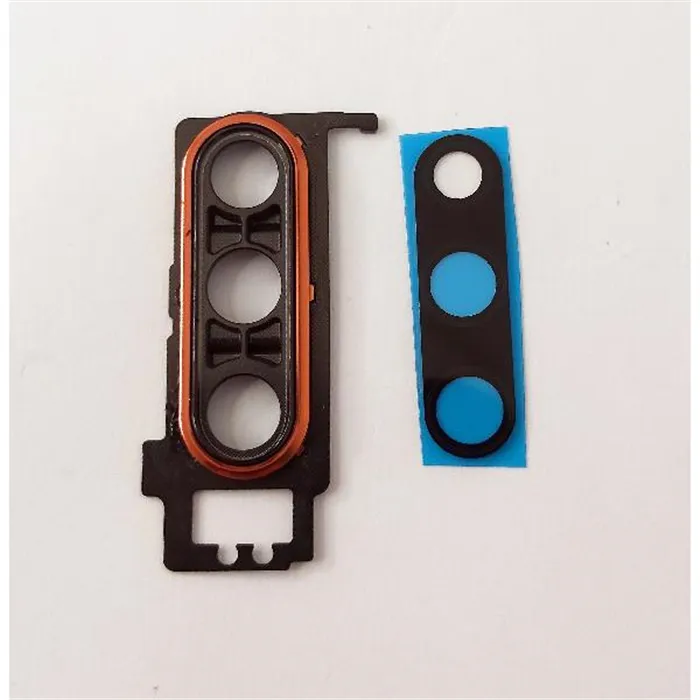 Cristal de camara para Huawei P30 con marco naranja calidad premium