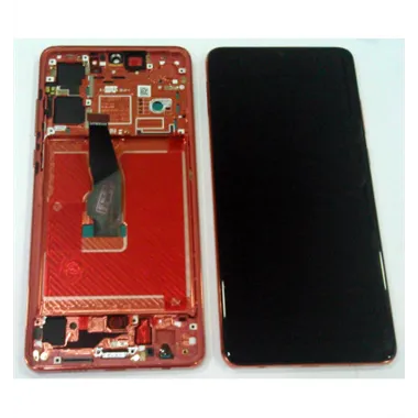Pantalla lcd para Huawei P30 + tactil negro + marco rojo compatible