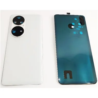 Tapa trasera o tapa bateria blanca para Huawei P50 Pro mas cristal camara