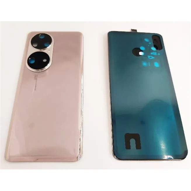Tapa trasera o tapa bateria dorada para Huawei P50 Pro mas cristal camara