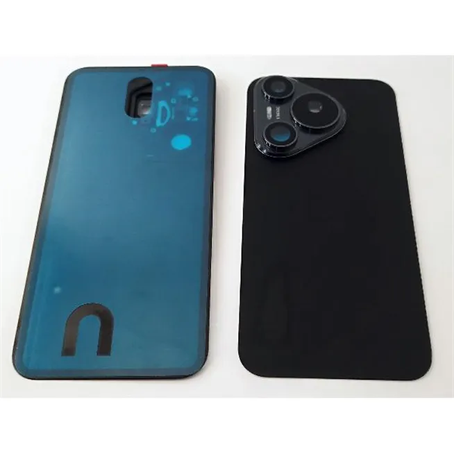 Tapa trasera o tapa bateria negra para Huawei Pura 70 con cristal de camara