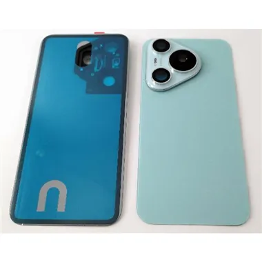 Tapa trasera o tapa bateria verde para Huawei Pura 70 con lente de camara
