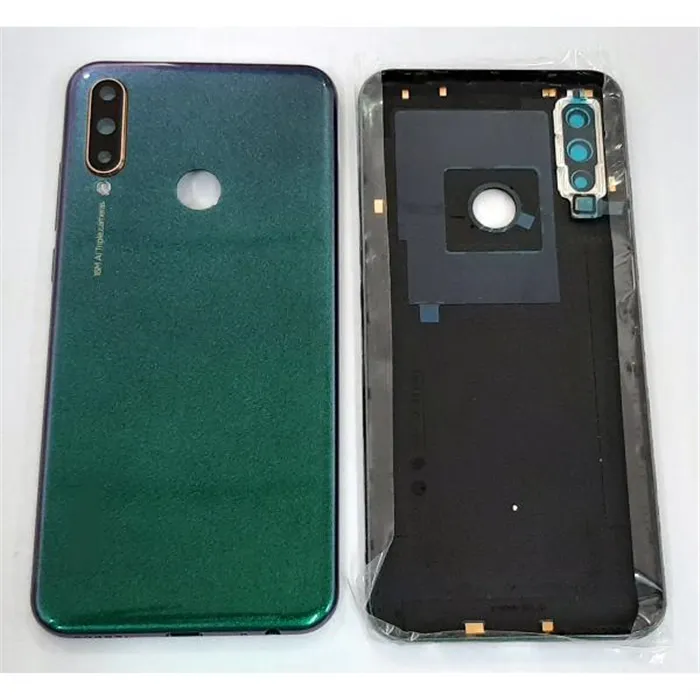 Tapa trasera o tapa bateria verde para Lenovo K10 Note mas cubierta camara