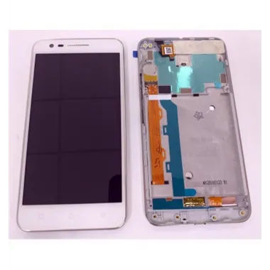 Lenovo Vibe C2 LTE K10A40 pantalla lcd + tactil blanco + marco plata premium