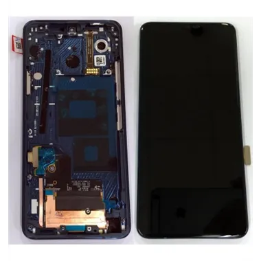 LG G7 Thinq pantalla lcd + tactil negro + marco azul premium