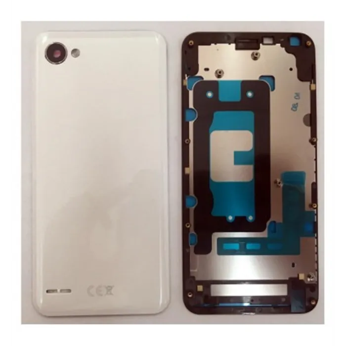 LG Q6 carcasa central + tapa trasera blanca