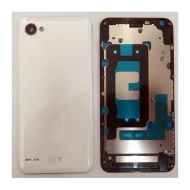 LG Q6 carcasa central + tapa trasera blanca