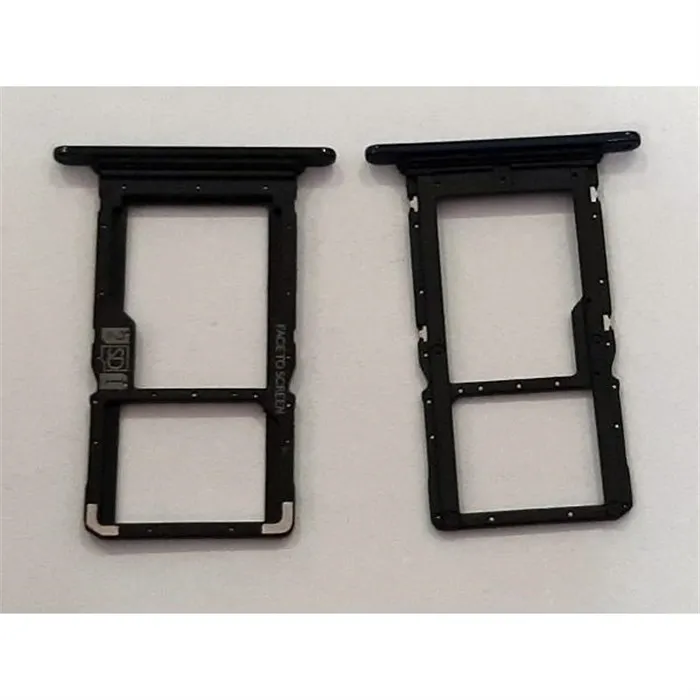 Soporte o bandeja dual sim azul para Motorola Moto One Hyper calidad premium