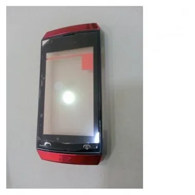 Nokia Asha 305 Pantalla táctil negro + marco rojo premium