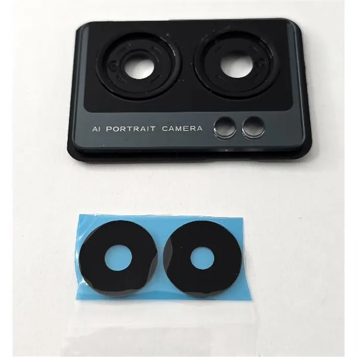 Cristal de camara para Oppo A77 5G CPH2339 con marco negro calidad premium