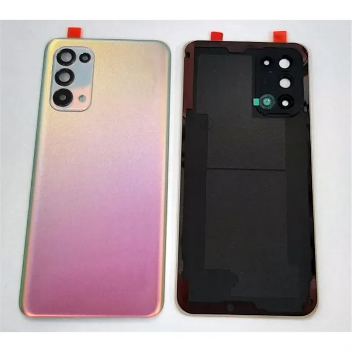 Tapa trasera o tapa bateria dorada para Oppo Reno 5 4G mas cubierta camara