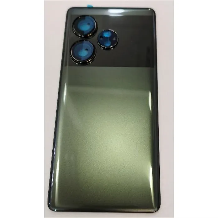 Tapa trasera o tapa bateria verde para Realme GT6 con lente de camara