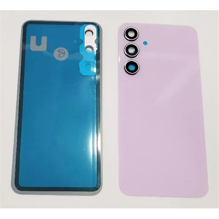 Tapa trasera o tapa bateria morada para Samsung Galaxy A35 con lente de camara