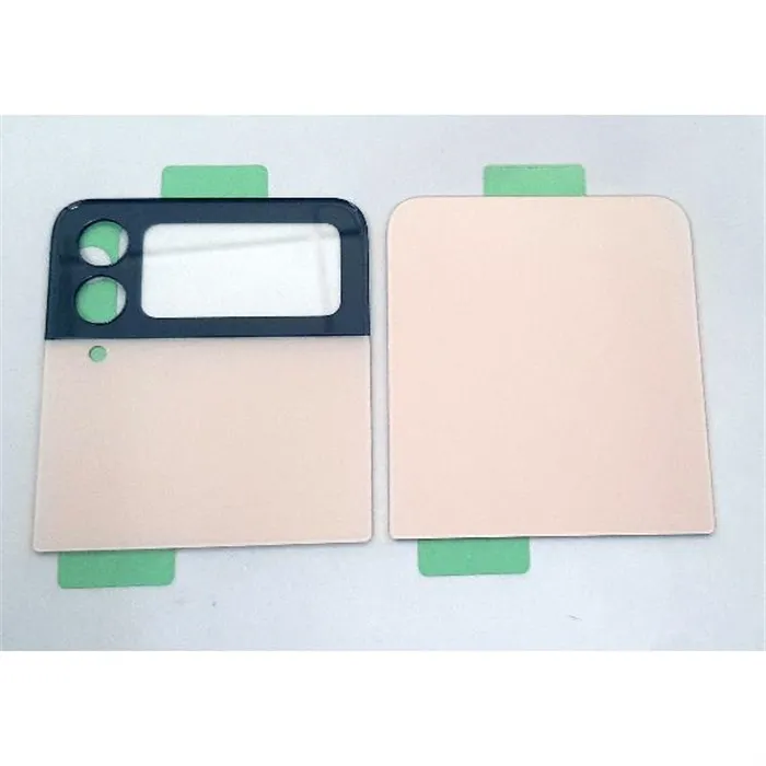 Set 2 tapa trasera o tapa bateria dorada para Samsung Galaxy Z Flip 4 SM-F721