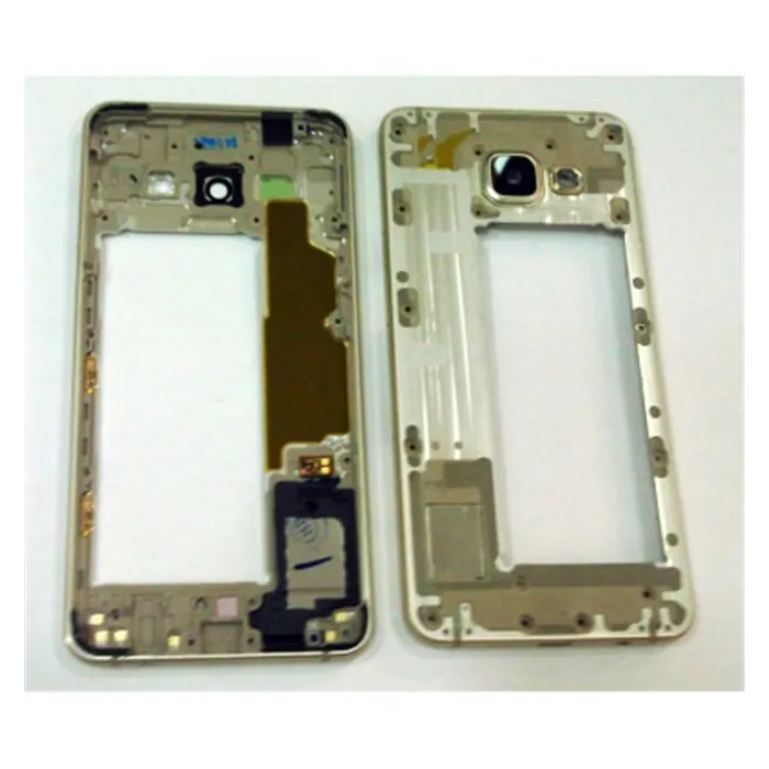 Samsung Galaxy A3 2016 A3100 A310F carcasa central o marco dorado premium