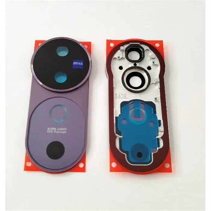 Cristal de camara para Vivo V40 5G con marco morado calidad premium