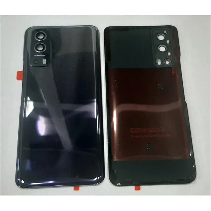 Tapa trasera o tapa bateria negra para Vivo Y72 5G V2041 mas cubierta camara