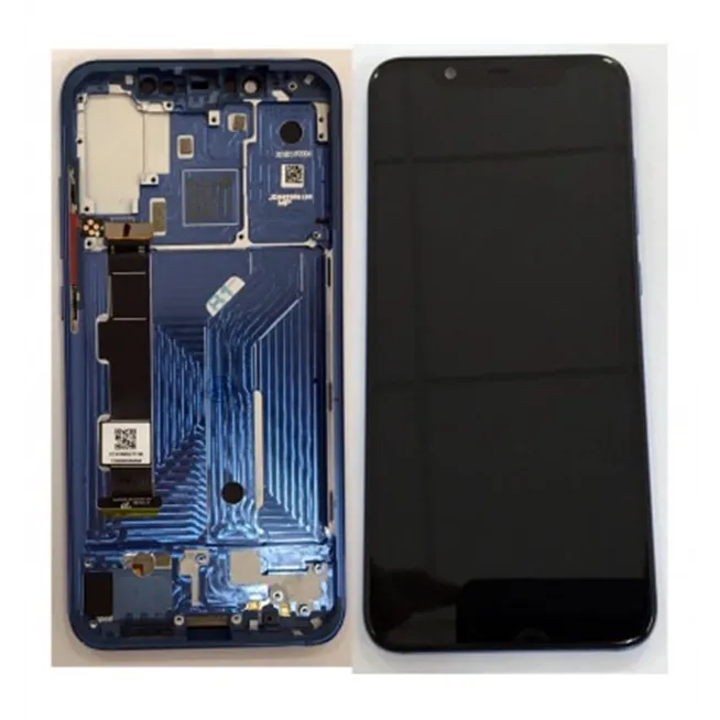 Xiaomi Mi 8 pantalla lcd + tactil negro + marco azul premium