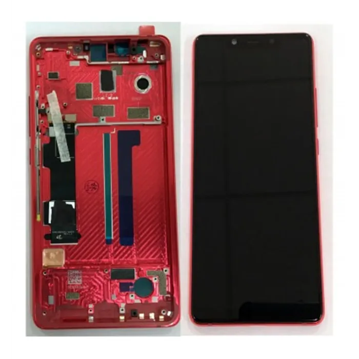 Xiaomi MI 8 SE pantalla lcd + tactil negro + marco rojo premium