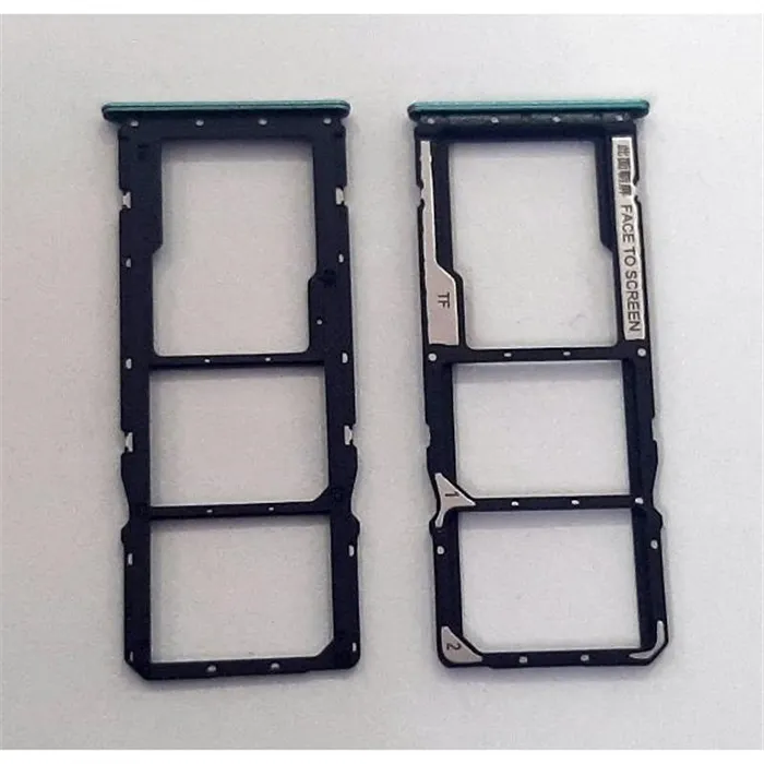 Soporte o bandeja dual sim verde para Xiaomi Poco M5 calidad premium