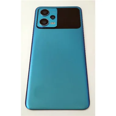 Tapa trasera o tapa bateria azul para Xiaomi Poco X5 5G con cristal de camara