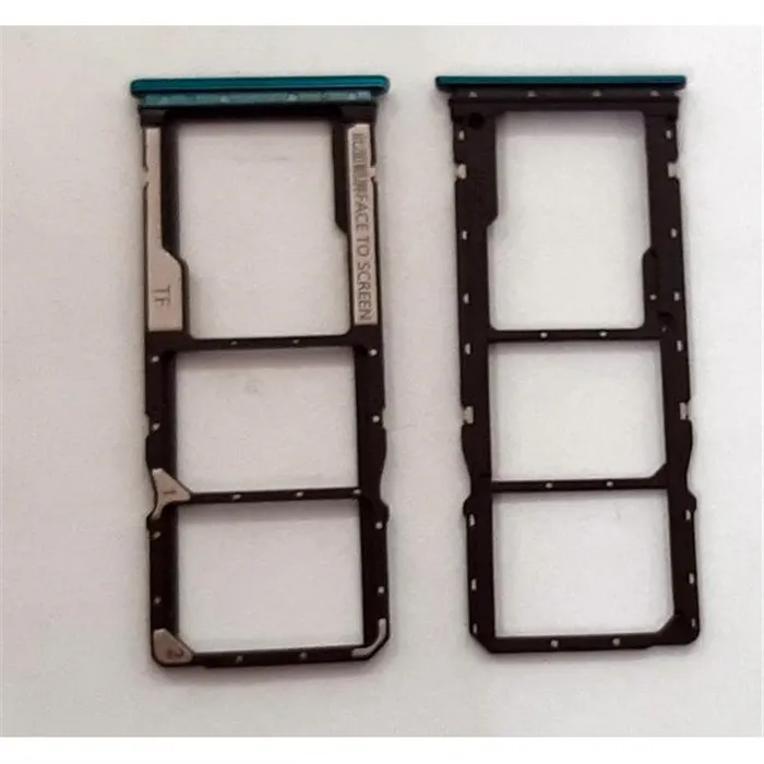 Soporte o bandeja dual sim verde para Xiaomi Redmi Note 9 5G calidad premium