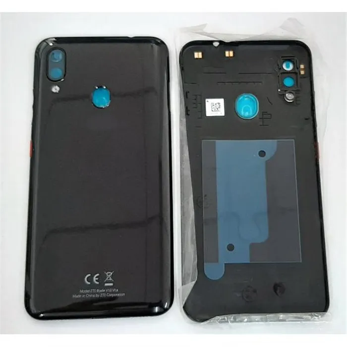 Tapa trasera o tapa bateria negra para ZTE blade V10 vita mas cubierta camara