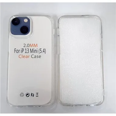 Funda de silicona transparente de 2 mm para iPhone 13 Mini