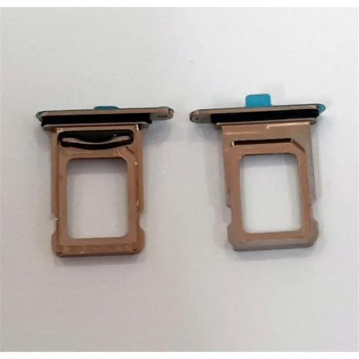 Soporte o bandeja dual sim dorada para iPhone 13 Pro calidad premium