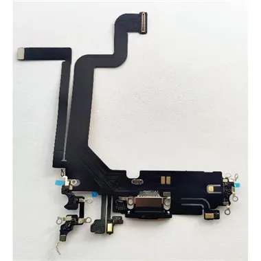 Flex puerto carga negro para IPhone 14 Pro Max compatible